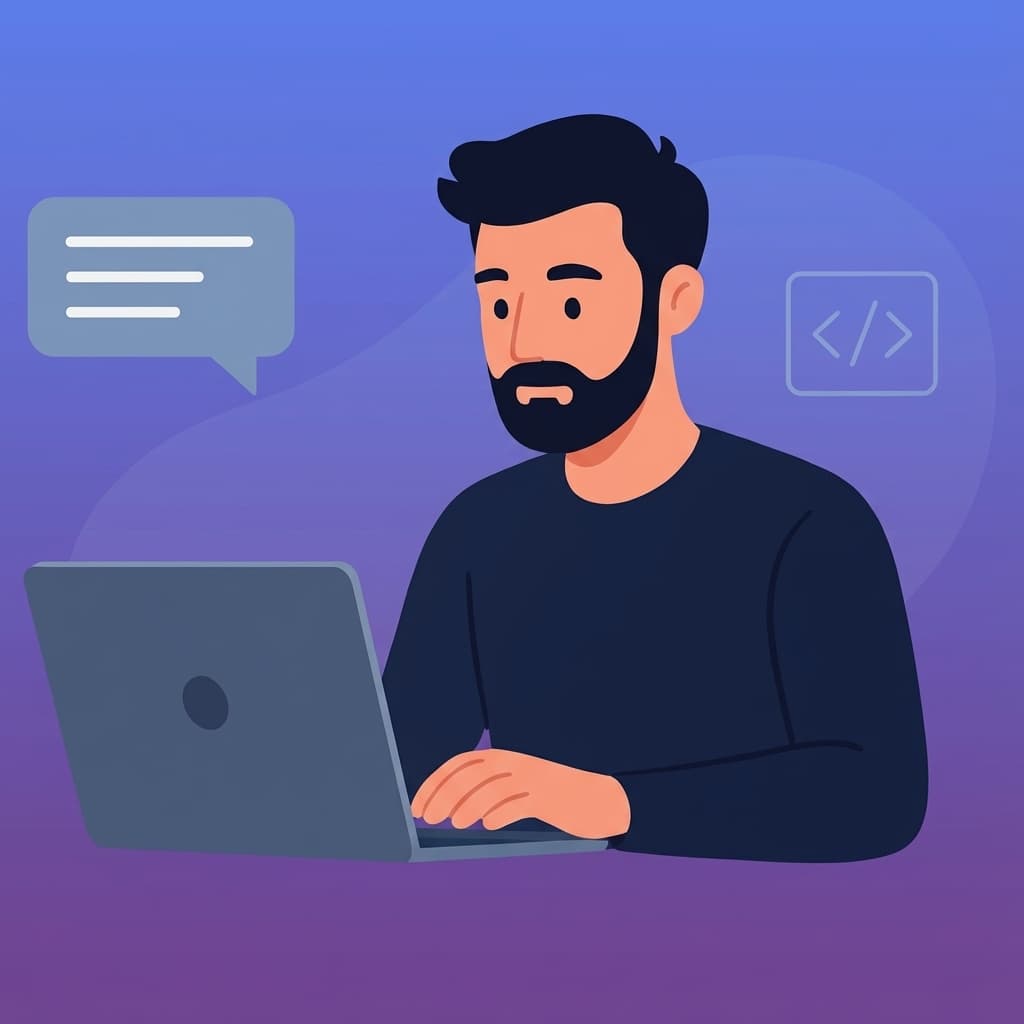 Programista tworzący stronę internetową